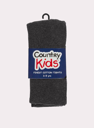 Country Kids Tights Cotton Tights in Charcoal