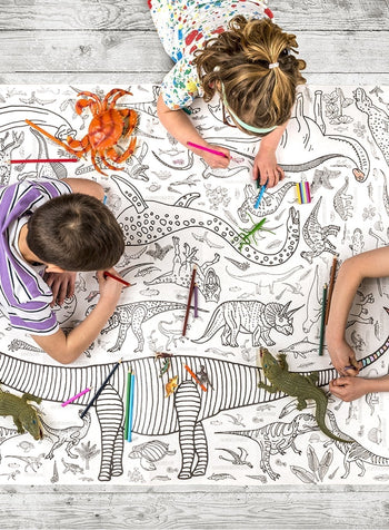 Egg Nogg Poster Colour-In Giant Dinosaur Poster/Tablecloth