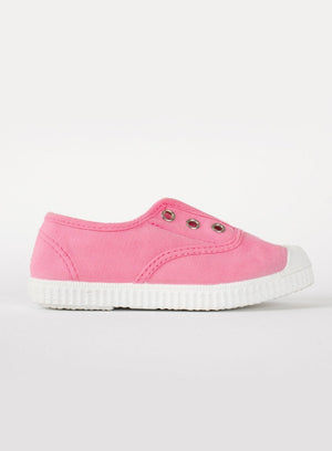 Hampton Canvas Plum Plimsolls in Bonbon Pink