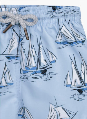 Hampton Swim Swimshorts Baby Swimshorts in Blue Sailboat