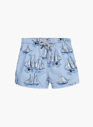 Hampton Swim Swimshorts Baby Swimshorts in Blue Sailboat