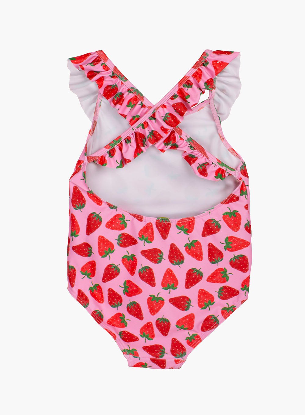 Girls Frill Swimsuit Strawberry Trotters London Trotters