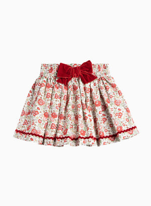 Lily Rose Skirt Bow Skirt in Red Felicite