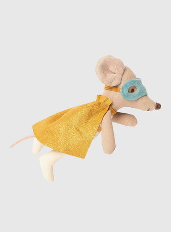 Maileg Toy Maileg Superhero Little Brother Mouse with a Suitcase