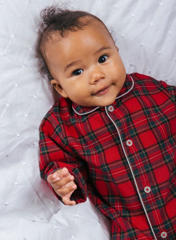 Baby Cozy Plaid Onesie