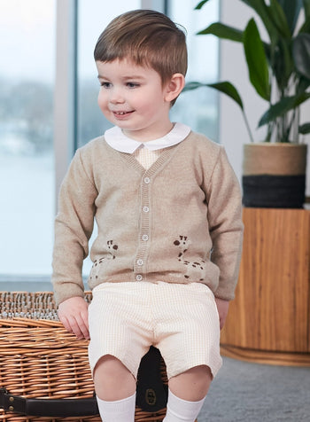 Thomas Brown Cardigan Little Giraffe Cardigan